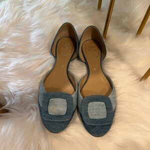 Roger Vivier Women's Blue Denim Ballerina Flats37